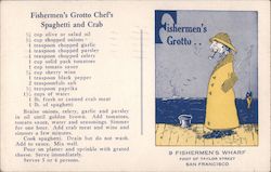 FIsherman's Grotto Chef's Spaghetti and Crab Postcard