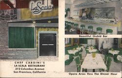 Chef Cardini's La Scala Restaurant Postcard