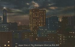 Night View of The Huntington Hotel on Nob Hill San Francisco, CA Postcard Postcard Postcard