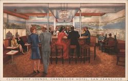 Clipper Ship Lounge, Chancellor Hotel Postcard