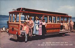 All Aboard for Steve's Gay 90's on One of San Francisco's Real Cable Cars Postcard