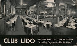 Club Lido 915 Columbus Ave. San Francisco, CA Postcard Postcard Postcard