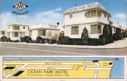 Ocean Park Motel Postcard