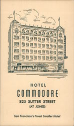 Hotel Commodore - San Francisco's Finest Smaller Hotel Postcard