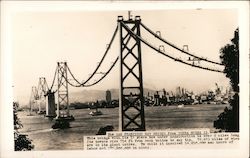 The San Francisco Bay Bridge from Yerba Buena Island California Postcard Postcard Postcard