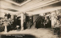 The Lobby at Marlborough Hall Apts. San Francisco, CA Postcard Postcard Postcard