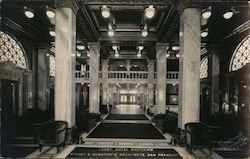 Lobby Hotel Whitcomb Postcard