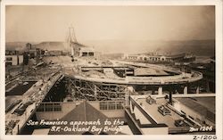 San Francisco Approach to the S.F. - Oakland Bay Bridge Postcard