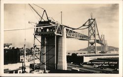 Construction of the San Francisco Bay Bridge California Postcard Postcard Postcard