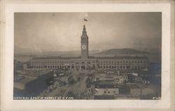 Ferry Building & Foot of Market St. Postcard