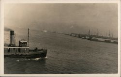 Steam Ship in the Water Postcard