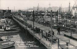 Fisherman's Wharf as Seen Thru Tarantino's Windows San Francisco, CA Postcard Postcard Postcard