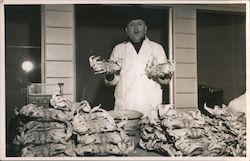 Crab Seller at Fisherman's Wharf Postcard