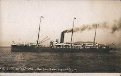 S.S. Maitai- 1911- In San Francisco Bay California Boats, Ships Postcard Postcard Postcard