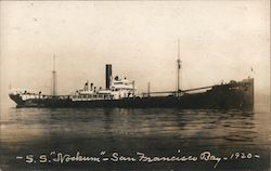 S.S. "Vockum" - San Francisco Bay 1920 Postcard