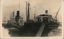 Ships at the Dock Postcard