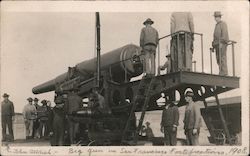 1908 Big Gun San Francisco Fortifications Postcard