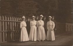 Naval Officers and Nurses Postcard