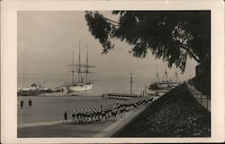 Military Formation, Goat Island San Francisco, CA Postcard Postcard Postcard