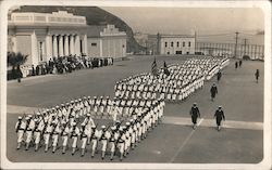 Sailors in Company Square Formation Postcard