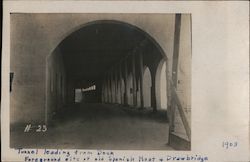 1903 Alcatraz Citadel Tunnel Leading from Dock - Foreground Site of Old Spanish Moat San Francisco, CA Postcard Postcard Postcard