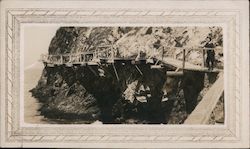 Alcatraz Wood Walkway Along Cliff Postcard