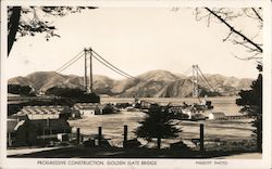 Progressive Construction- Golden Gate Bridge San Francisco, CA Postcard Postcard Postcard