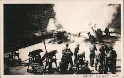 Fort Scott Artillery Firing Postcard