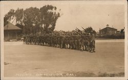 Presidio Soldiers with Rifles San Francisco, CA Postcard Postcard Postcard