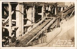 Spinning the Cables of the Golden Gate Bridge Postcard