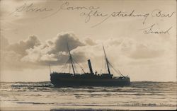 Steamer Corona After Striking Bar, Humboldt Bay Eureka, CA Postcard Postcard Postcard