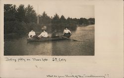 Boating Party of Slowe Lake San Francisco, CA Postcard Postcard Postcard