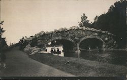 Canoes Going Under a Bridge San Francisco, CA Postcard Postcard Postcard