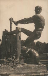 Golden Gate Park Apple Cider Press Sculpture Postcard