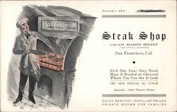 Steak Shop 149-157 Mason Street Just off Ellis Street San Francisco, CA Postcard Postcard Postcard