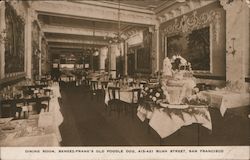 Dining Room, Bergez-Frank's Old Poodle Dog, 415-421 Bush Street Postcard