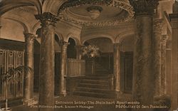 Entrance Lobby - The Steinhart Apartments Postcard