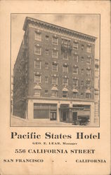 Pacific States Hotel San Francisco, CA Postcard Postcard Postcard