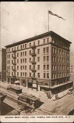 Golden West Hotel, Cor. Powell and Ellis Sts. Postcard