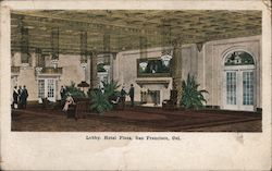 Lobby, Hotel Plaza Postcard