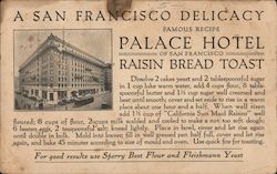 A San Francisco Delicacy - Palace Hotel California Postcard Postcard Postcard