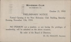 Bohemian Club San Francisco, CA Postcard Postcard Postcard