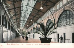 Interior of Union Ferry Building Postcard