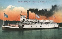 Cal. Nav. & Imp. Co. Steamer "J. D. Peters." San Francisco, CA Postcard Postcard Postcard