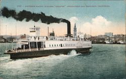 Southern Pacific Steamer "Melrose" Approaching San Francisco, CA Postcard Postcard Postcard