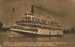 California Transportation Co's Palatial Steamer Postcard