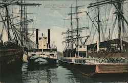 Loading Wheat at the Wharf Postcard