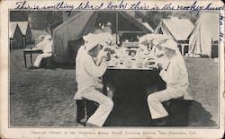 Open-air Dinner at the Detention Camp, Naval Training Station San Francisco, CA Postcard Postcard Postcard