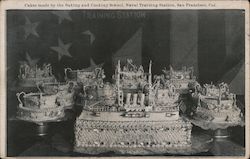 Cakes made by the Baking and Cooking School, Naval Training Station Postcard