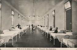 Ward in U.S. General Hospital, Presidio Postcard